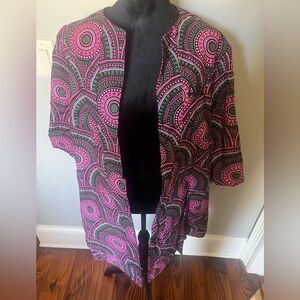 African themed AKA open short sleeve jacket